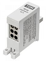 SQ0823-0113 Клемма распределительная на DIN-рейку КР-63 1П 63А (6х10мм²) TDM