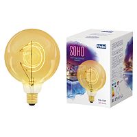 Лампа светодиодная SOHO LED-SF02-5W/SOHO/E27/CW GOLDEN GLS77GO Золотистая колба Филамент в форме месяца в г. Санкт-Петербург 