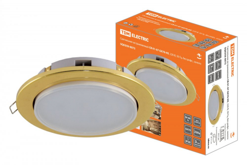 SQ0359-0073 Светильник встраиваемый СВ 01-07 GX70-H5, 220 В, 50 Гц, без рефл., золото, TDM