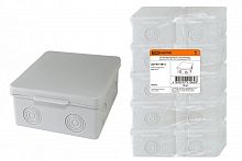 SQ1401-0813 Распаячная коробка ОП 100х100х55мм, крышка, IP54, 8вх., без гермовводов TDM