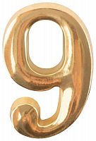 Цифра для обозначения номера квартиры, металлическая Золото "9" в г. Санкт-Петербург 