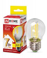 Лампа светодиодная LED-ШАР-deco 7Вт шар прозрачная 230В E27 3000К 810лм IN HOME 4690612016320 в г. Санкт-Петербург 