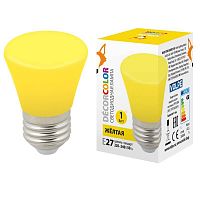 Лампа светодиодная Volpe E27 1W желтая LED-D45-1W/YELLOW/E27/FR/С BELL UL-00005641 в г. Санкт-Петербург 