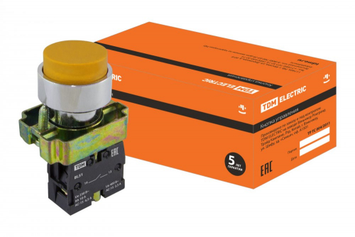 SQ0704-0050 Кнопка BL51 без подсветки желтый 1з TDM