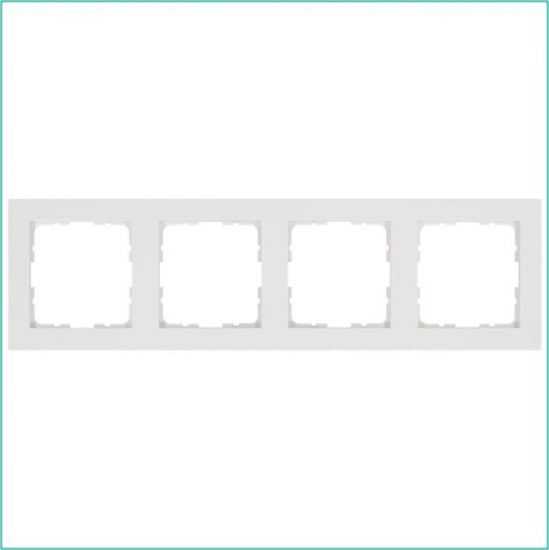 G1004W Рамка 4-м G-Classic бел. глянцевый Jasmart 