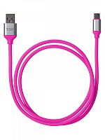 SQ1810-0320 Дата-кабель, ДК 20, USB - USB Type-C, 1 м, силиконовая оплетка, розовый, TDM