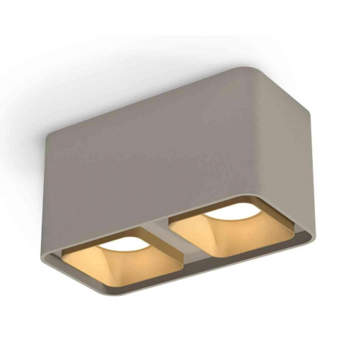 Комплект накладного светильника Ambrella light Techno Spot XS7852004 SGR/SGD серый песок/золото песок (C7852, N7704) в г. Санкт-Петербург 