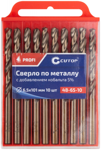 Сверло по металлу Cutop Profi с кобальтом 5%, 6.5 x 101 мм (10 шт) в г. Санкт-Петербург  фото 3