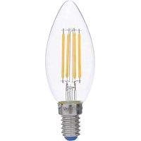 Лампа светодиодная филаментная Uniel E14 5W 3000K LED-C35-5W/WW/E14/CL/DIM GLA01TR UL-00002860 в г. Санкт-Петербург 