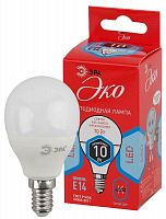 Лампа светодиодная Eco LED P45-10W-840-E14 10Вт P45 шар 4000К нейтр. бел. E14 Эра Б0032969 в г. Санкт-Петербург 