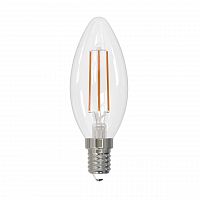 Лампа светодиодная филаментная Uniel E14 9W 3000K прозрачная LED-C35-9W/3000K/E14/CL PLS02WH UL-00005160 в г. Санкт-Петербург 
