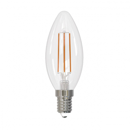 Лампа светодиодная филаментная Uniel E14 9W 3000K прозрачная LED-C35-9W/3000K/E14/CL PLS02WH UL-00005160 в г. Санкт-Петербург 