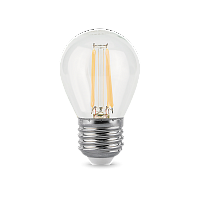 Лампа светодиодная филаментная Black Filament 5Вт P45 шар 4100К нейтр. бел. E27 450лм GAUSS 105802205 в г. Санкт-Петербург 