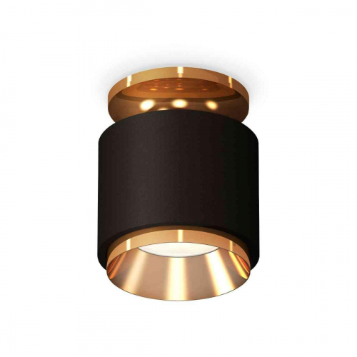 Комплект накладного светильника Ambrella light Techno Spot XS7511120 SBK/PYG черный песок/золото желтое полированное (N7929, C7511, N7034) в г. Санкт-Петербург 