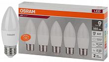Лампа светодиодная LED Value LVCLB60 7SW/840 7Вт свеча матовая E27 230В 2х5 RU (уп.5шт) OSRAM 4058075578043 в г. Санкт-Петербург 