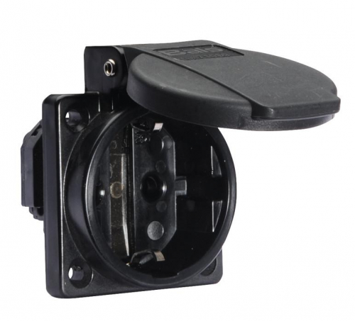 71097 Розетка встраиваемая Schuko 16А 3п 250В IP54 черн. Bals 