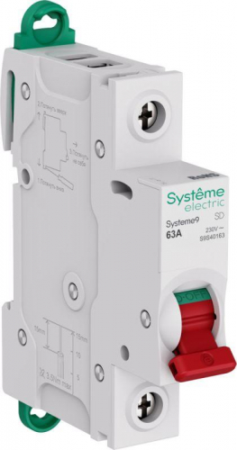 S9S40163 Выключатель нагрузки 1п 63А Systeme9 230В SE 