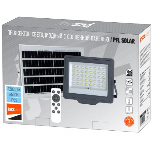 Прожектор светодиодный PFL SOLAR 100 6500К IP65 ДО с солнечн. панелью и пультом в компл. Pro JazzWay 5044418 в г. Санкт-Петербург  фото 7
