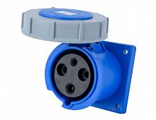 26268DEK Розетка для скрытой проводки 2Р+РЕ 63А 220В IP67 РЩ-103 DEKraft 