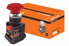 SQ0704-0015 Кнопка AEА-22 "Грибок" красный d22мм 1з+1р TDM