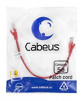 7660c Патч-корд U/UTP кат.5E PC-UTP-RJ45-Cat.5e-0.3m-RD 2xRJ45/8p8c неэкранир. PVC 0.3м красн. Cabeus 