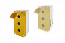 SQ0705-0013 Корпус КП103 c козырьком для кнопок 3 места IP66 ABS желтый TDM