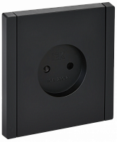 FP-R13-10-K02 Розетка 1-м СП FORTE&PIANO FP117 10А без заземл. защ. шторки винт. крепл. черн. IEK 