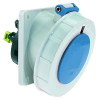 12809 Розетка встраиваемая 16А 3п 2P+PE 6ч 230В IP67 наклонная 68х62 Quick Connect Bals 