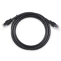 10130c Патч-корд U/UTP кат.6A PC-ARM-UTP-RJ45-Cat.6a-1m-PE 2xRJ45/8p8c неэкранир. армированный гофрированной стальной лентой РЕ внешн. 1м черн. Cabeus 