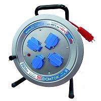 2587 Удлинитель на метал. катушке 4х50м с заземл. 16А IP44 3.5кВт КГ 3х1.5 с защ. крышкой АРКТИК DOMTOK 