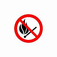 Табличка ПВХ информационный знак "Запрещается пользоваться открытым огнем и курить" d180мм Rexant 56-0056-2 в г. Санкт-Петербург 