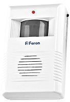 Звонок беспроводной с ИК-датчиком движения Feron 005-B Электрический 36 мелодий белый/серый с питанием от батареек 23690 в г. Санкт-Петербург 