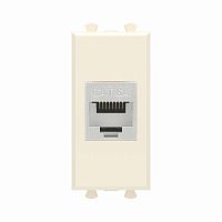 4405771 Розетка компьютерная 1мод. Avanti "Ванильная дымка" RJ45 кат.6A без шторок экранир. модульная механизм DKC 