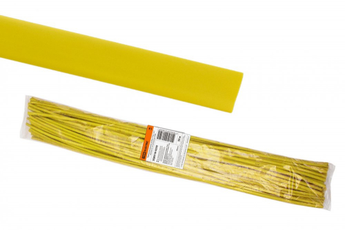 SQ0518-0230 Термоусаживаемая трубка ТУТнг 14/7 желтая по 1м (50 м/упак) TDM