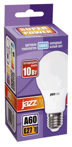 Лампа светодиодная PLED-SP 10Вт A60 грушевидная 5000К холод. бел. E27 790лм 230В JazzWay 1033727 в г. Санкт-Петербург  фото 2