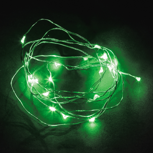 Светодиодная гирлянда Feron CL570 линейная, зеленый, 2м + 0.5м, с питанием от батареек, прозрачный шнур 32366 в г. Санкт-Петербург  фото 4