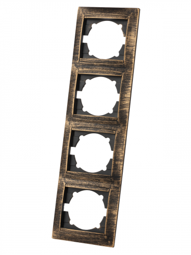 Рамка 4-х постовая вертикальная старинная бронза "Лама" TDM в г. Санкт-Петербург 