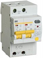 Выключатель автоматический дифференциального тока селективный 2п 25А 300мА тип A АД12MS IEK MAD123-2-025-C-300 в г. Санкт-Петербург 