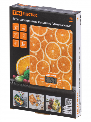 Весы электронные кухонные "Апельсины", стекло, деление 1 г, макс. 5 кг, TDM в г. Санкт-Петербург  фото 6
