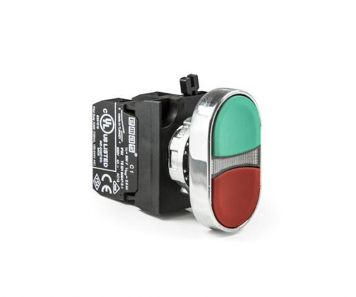 CM102K20KY Кнопка сдвоенная (1НО+1НЗ) (CM) красн./зел. EMAS 