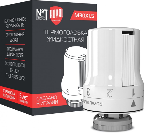 RTE 50.030 Термоголовка жидкостная Royal Thermo, M30 x 1,5