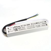 Трансформатор электронный для светодиодной ленты 40W 12V IP67 (драйвер), LB007 FERON 48054 в г. Санкт-Петербург 