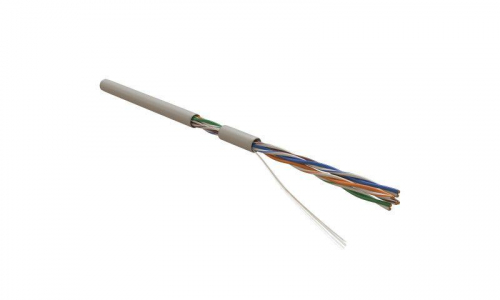 41903 Кабель витая пара U/UTP кат.5E 4х2х24AWG solid PVC UUTP4-C5E-S24-IN-PVC-GY-305 сер. (м) Hyperline 