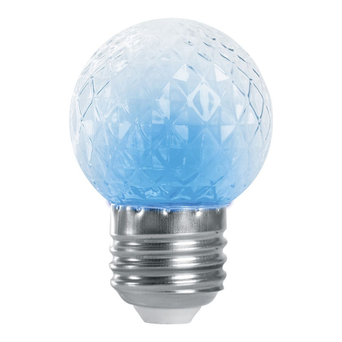 Лампа-строб Feron LB-377 Шарик прозрачный E27 1W синий 38211 в г. Санкт-Петербург  фото 3