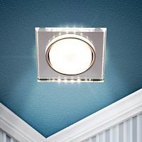 Б0057472 Светильник DK LD50 MR GX53 со светодиодной подсветкой встраиваемый зеркальный Эра 