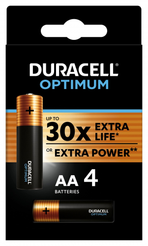 Элемент питания АА алкалиновые 1,5v 4 шт. LR6-4BL 5014061 Optimum Duracell в г. Санкт-Петербург 