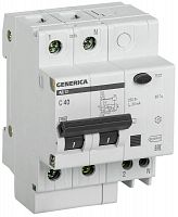 Выключатель автоматический дифференциального тока 2п 40А 30мА АД12 GENERICA MAD15-2-040-C-030 в г. Санкт-Петербург 