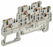 YCT23-03-2-K03-001 Колодка клеммная CP-ML-PEN 2 ур. земля-низ 1.5кв.мм сер. IEK 