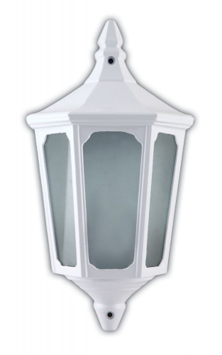 Светильник садово-парковый Feron 4206 четырехгранный на стену вверх 60W E27 230V, белый 11543 в г. Санкт-Петербург 