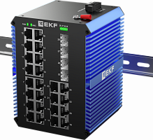 TSX-U-4GX/SFP-24GTP Коммутатор неуправляемый промышленный U-4GX/SFP-24GTP 4 порта 1000Base-X SFP 24 порта 10/100/1000Base-T(X) RJ45 c PoE монтаж на DIN-рейку TSX EKF 